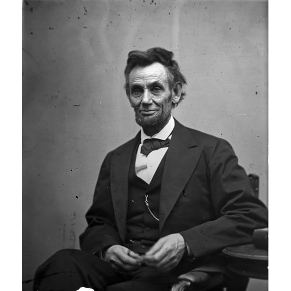 Frame a Patent Abraham Lincoln Photograph - Historical Artwork from 1865 - US President Portrait - (20"" x 24"") - Gloss