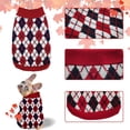 thumbnail image 2 of Jersey para perro KAROKU Christmas Argyle de punto de invierno, tamaño mediano, 2 of 6