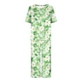 thumbnail image 7 of Moxiu 2 Piece Capri Sets for Women Two Piece Pajama Sets Short Sleeve Round Neck Top with Capri Pants with Pockets Sleepwear Loungewear 2025 Multicolor,XL, 7 of 7