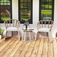 thumbnail image 4 of Costway 3 PCS Patio Leisure Chair Set Rope-Woven Armchairs & Table Set with  Cushions, 4 of 10
