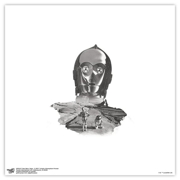 Gallery Pops Star Wars: Saga - C-3PO Artistic Atmosphere Portrait Wall Art, Unframed Version, 12" x 12"