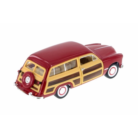 1949 Ford Woody Wagon, Red - Kinsmart 5402D - 1/40 Scale Diecast Model Toy Car (Brand New but NO BOX)