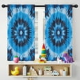 thumbnail image 5 of Blackout Kids Curtains,Blue Tie Dye Spiral Pattern Childrens Insulated Curtains Set Of 2,Bedroom Essentials,Toddler Room Decor 42"x54", 5 of 5
