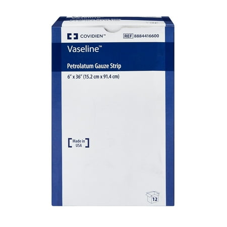 Petrolatum Impregnated Dressing Vaselineâ„¢ 6 X 36 Inch Gauze Petrolatum Sterile