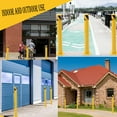 thumbnail image 7 of Kojooin 4-Pack Steel Parking Bollards – Safety Barrier Poles for Traffic Control, Driveway Protection & Crowd Management, 7 of 7