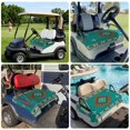 thumbnail image 6 of Golf Cart Seat Covers for 2 Seater,Teal Brown Boho Microfiber Cart Seat Towel Blanket,Abstract Aztec Tribe Ethnic Geometric Absorbent Breathable Non Slip Bench Seats Protector for Golf Course 51"x31", 6 of 9