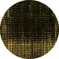 thumbnail image 1 of Ahgly Company Indoor Round Abstract Yellow Modern Area Rugs, 6' Round, 1 of 4