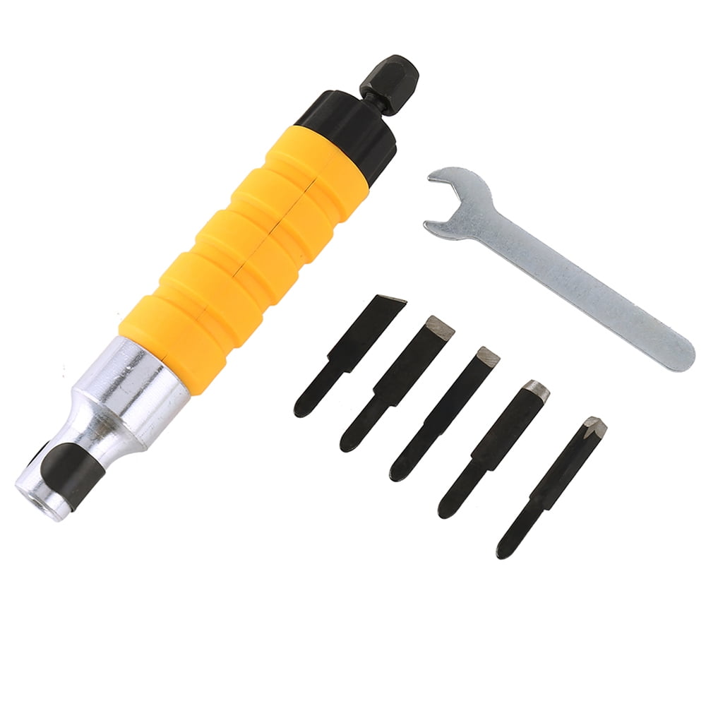 Effortless Yellow Handle Carving Chisel with Wrench Carpentry Tool Set Electric Chisel for Professional Carvers Amateurs 