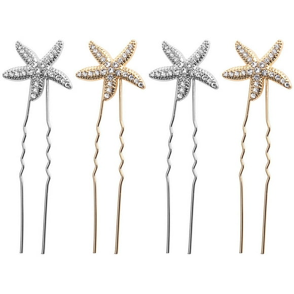4pcs Bride Hair Pin Hair Piece Beach Wedding Hair Accessories for Brides Jewelry