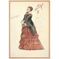 thumbnail image 3 of Percy Anderson 14x18 Black Modern Framed Museum Art Print Titled - Costume Design for ‘Mrs. Jinks’, Act II (1901), 3 of 5