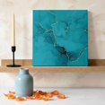 thumbnail image 2 of Ships Next Day Canvas Wall Art 10"x10", Turquoise Marble Wood Framed Canvas Print Painting, Minimalist Abstract Golden Fluid Art Ready to Hang Small Picture Wall Decor for Home Kitchen Nursery Office, 2 of 8