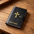 thumbnail image 4 of Kraoden Catholic Faux Leather Holy Card Organizer with Snap Closure, Elegant Card Storage Pouch for 24 Assorted Devotional Cards, Perfect Gift for Baptisms, Confirmations, and Religious Occasions, 4 of 6