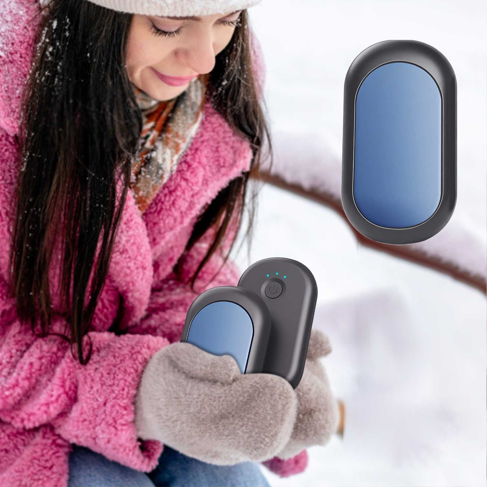 Lunxisen 2 Pcs Hand Warmers Rechargeable, Reusable Portable Magnetic Pocket Heater,Hand Warmer, Suitable for Men and Women, Outdoor, Golf, Hunting, Camping Accessories