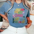 thumbnail image 5 of Forever Chasing Sunsets T-Shirt - Tropical Vacation Tee with Colorful Fruits Flamingo and Leaves - Cute Summer Shirt, Beach Graphic Tshirt for Women, 5 of 6