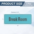 thumbnail image 2 of Uxcell 9"x3" Break Room Sign, 2Pcs Room Door Sign Self-Adhesive Door Sticker Acrylic Wall Signage Easy Installation for Indoor Outdoor Home Business, Light Grayish Blue with Gray Text, 2 of 6
