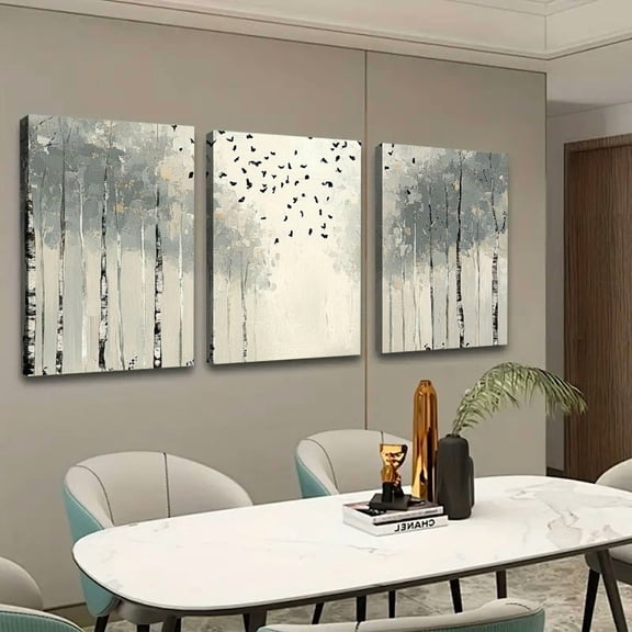 Shadudu 3-Piece Large Size Canvas Wall Art for Living Room & Bedroom Decor - Elegant Unframed Artwork Prints - 16x24 Inches Each Panel 16x24x3pcs