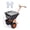 Orange 100 lbs, variant on Push Broadcast Spreader 80/100 lbs Capacity, 12 ft Spread Width, Adjustable Drop Rate, 10" All-Terrain Tires for Lawn Garden, Green/Orange Red Available