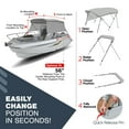 KNOX Universal 3Bow Bimini Tops for Boats Cover Side Walls, Support