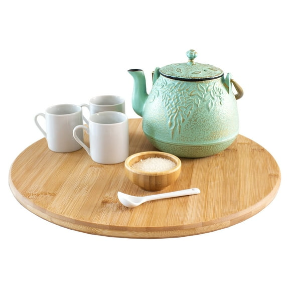 Organizador TB Home de Lazy Susan para armario, despensa, 14 cm, bambú