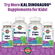 KAL Kid’s MultiSaurus Vitamins & Minerals | Berry, Grape & Orange Flavor | Children’s Daily Multivitamin | 90 Chewables