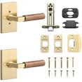 thumbnail image 7 of Sure-Loc LV102 FBL GRIP-WN Levanto Privacy Door Lever Set - Flat Black / Walnut, 7 of 7
