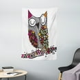 thumbnail image 1 of Owls Tapestry, Owl Shaped by Geometric Floral Blooms Plants Patterns Colorful Artful Doodle Design, Wall Hanging for Bedroom Living Room Dorm Decor, 40W X 60L Inches, Multicolor, by Ambesonne, 1 of 2