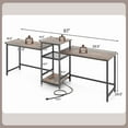 thumbnail image 3 of Costway 97 Inch Two Person Desk Double Computer Desk with Power Outlets Printer Stand, 3 of 10