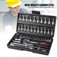 thumbnail image 3 of 46pcs Socket Ratchet Car Repair Tool Wrench Set Head Ratchet Pawl Socket Spanner Screwdriver Professional Metalworking Tool Kit, 3 of 5