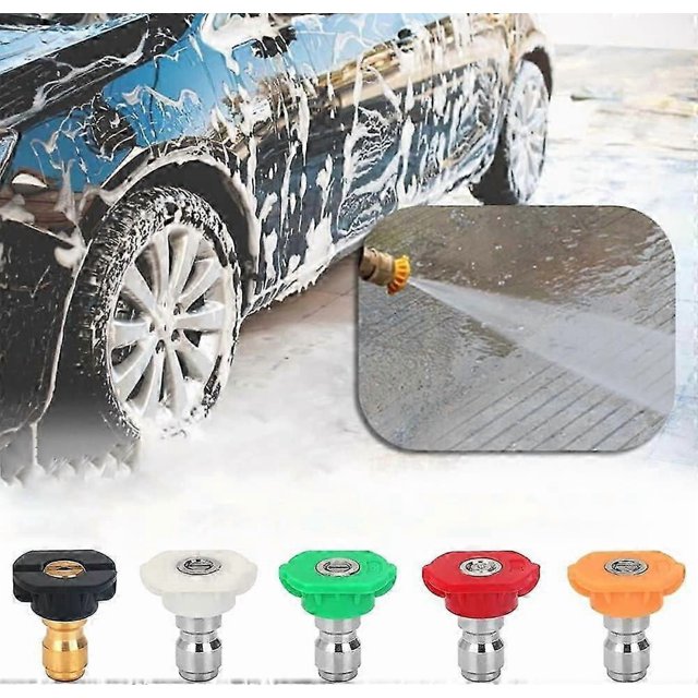Washer Nozzle Tips , Quick Release High Pressure 1/4\' Spray Nozzle Tips, DUS-025 Multiple Degrees ,4000PSI,for Car Cleaning ,5PCS