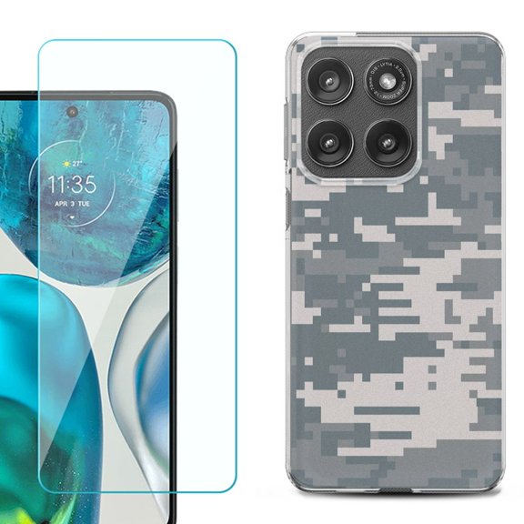 Shockproof Phone Case for Motorola Moto Edge 2026, by OneToughShield - Digital Camo