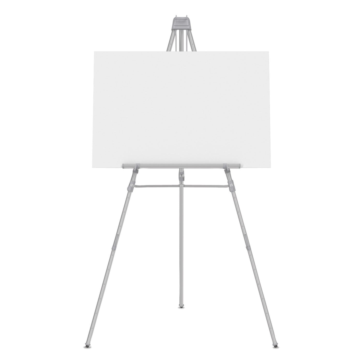 Quartet Easel, Aluminum, Heavy-Duty, Telescoping, 66" Max. Height, Supports 45 Lbs, Silver (55EX) CA3
