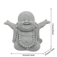 thumbnail image 2 of Zen Sandstone Buddha Statue Mini Meditation Monk Sculpture for Home Garden Car Feng Shui, 2 of 3