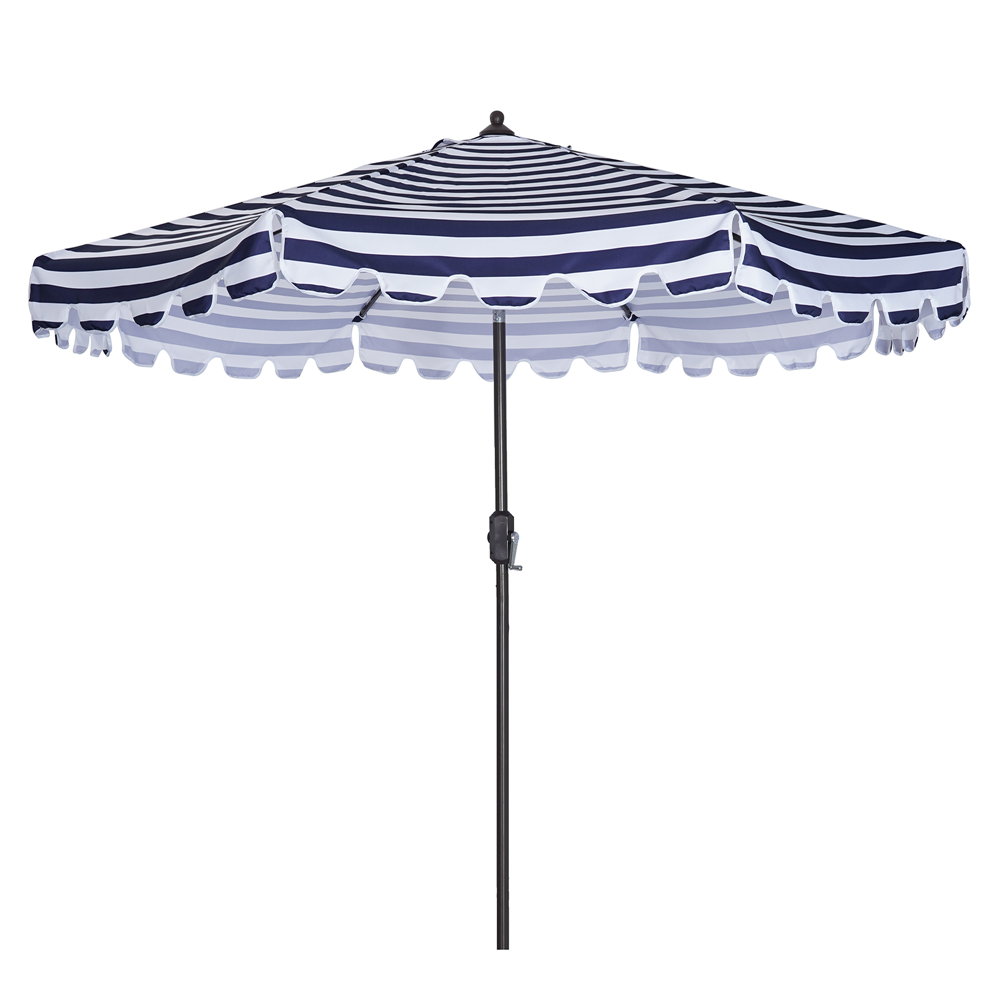 9ft Patio Umbrella Outdoor Vented Table Umbrella with Flap Push Button