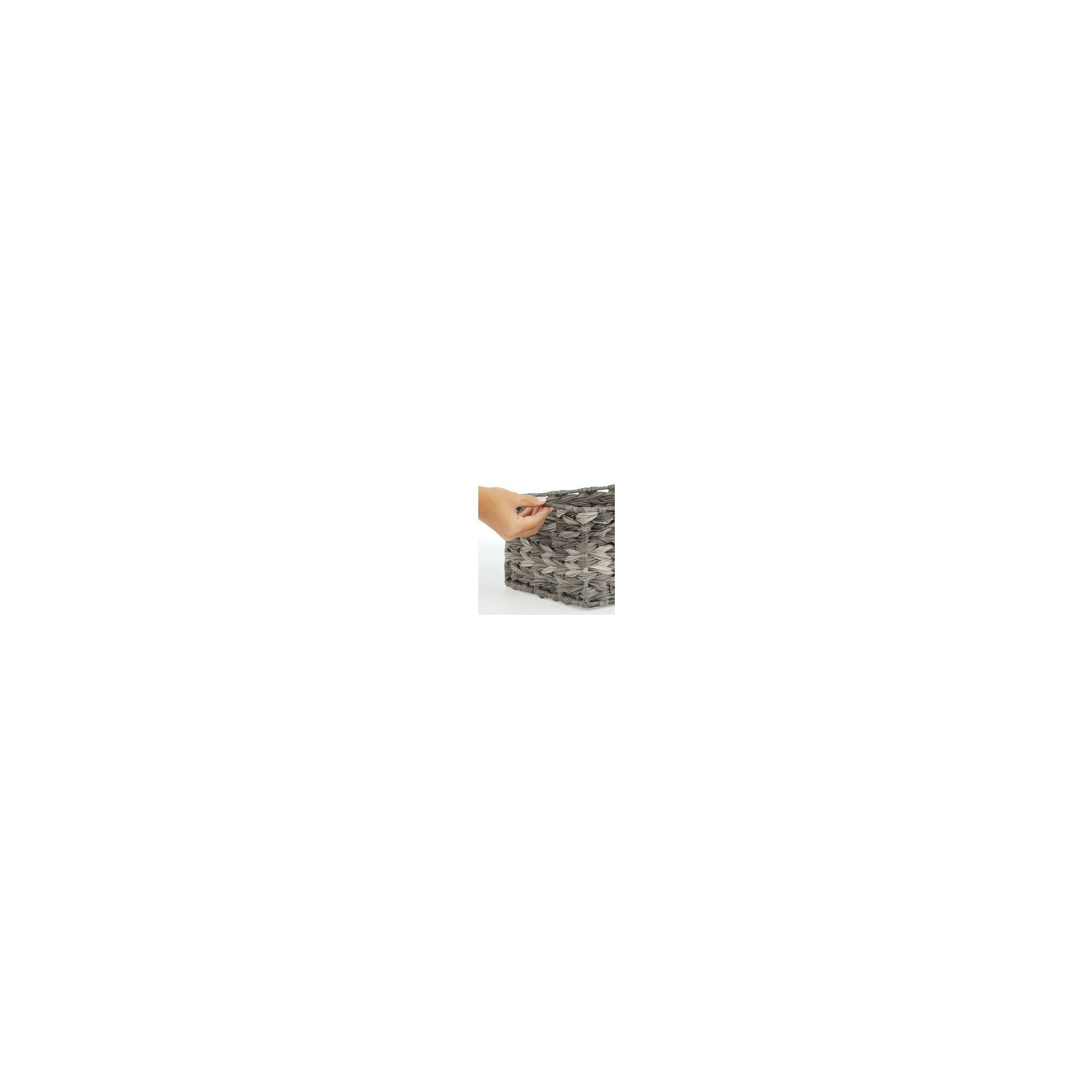 mDesign Woven Farmhouse Pantry Food Storage Bin Basket Box - 3 Pack - Gray Ombre