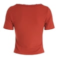 thumbnail image 5 of QGJZVUNL Womens Summer Tank Tops with Built In Bras Casual Short Sleeve Ribbed Knit Shirts Size M, 5 of 7