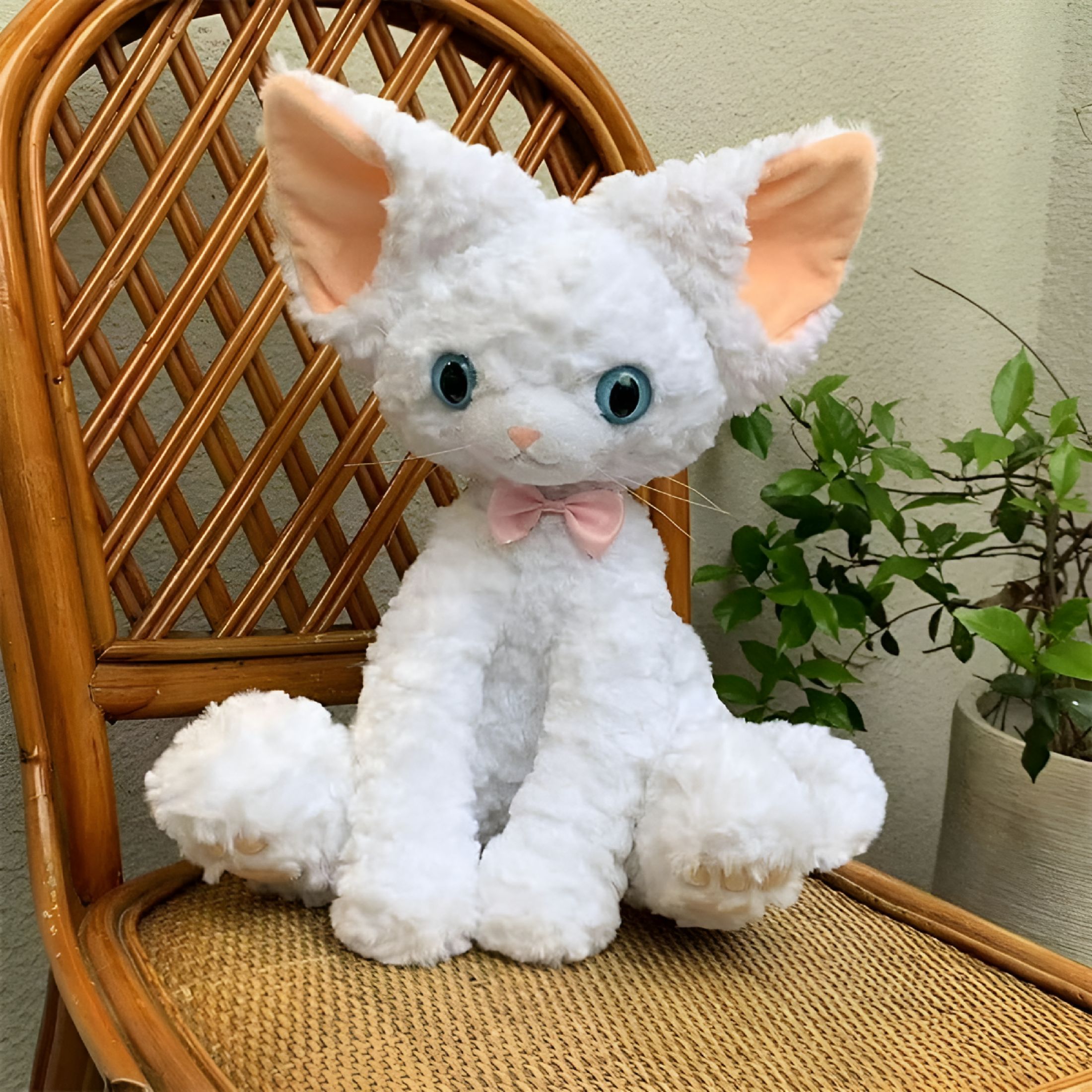 BESTSKY Organic Baby Toys,Curly Haired Cat Stuffed Animal Toy with Lullaby Music for Infant Babies 0 3 6 12 to 36 Months Boy & Girl,Ideal Gift for Newborn