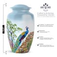 thumbnail image 2 of Peacock Funeral Cremation Urns For Human Ashes Man - Blue Urn For Ashes Adult Male - 10 Inch 1 Large Decorative Urn For Ash For Women - Set Of 4 Pink Keepsake Urns For Adults, 3 Inch, 2 of 7