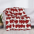 thumbnail image 3 of Naloa Cute Red Crab Flannel Blankets - Thick and Warm Blanket for Winter, Soft Fuzzy Plush King Blanket for All Seasons80"x60", 3 of 6