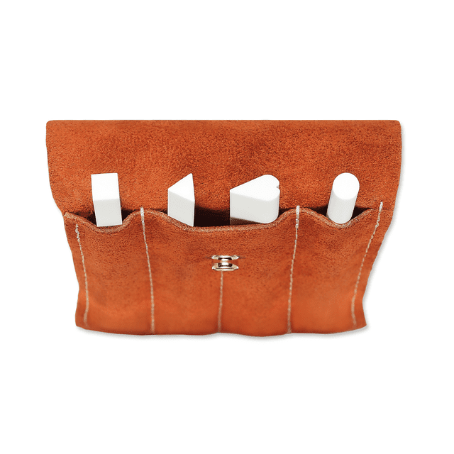 Spyderco - White Ceramic Sharpening File Set with Suede Snap-Close Pouch - Ceramic Stone - 400F