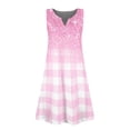 thumbnail image 5 of CCRFTGI Dresses for Child Girls Size 8 Funny Beach Plaid Mini Dress Party Sleeveless Button V Neck Girls Clothes 2026 Summer Fashion Dresses Pink 12-13 Years, 5 of 5