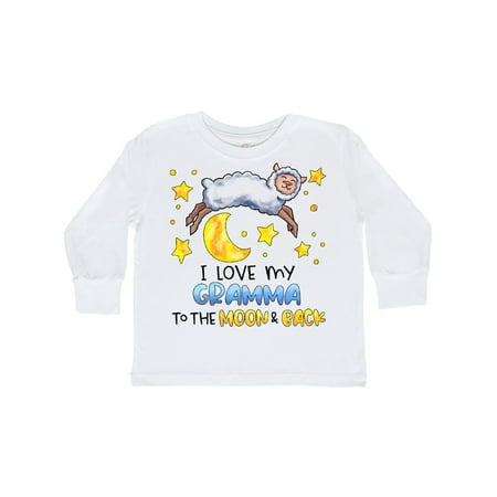 

Inktastic I Love my Gramma to the Moon and Back Cute Sheep Gift Toddler Boy or Toddler Girl Long Sleeve T-Shirt