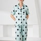 thumbnail image 3 of Camisón de mujer Gibobby Conjunto de pijamas ropa de dormir lencería Sexy Satén de Seda verde L, 3 of 5