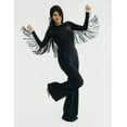 thumbnail image 3 of Mrs Momma Bear Long-Sleeve Fringe Arms Athleisure Black, Fringy Baby Jumpsuit (Women's), 3 of 8