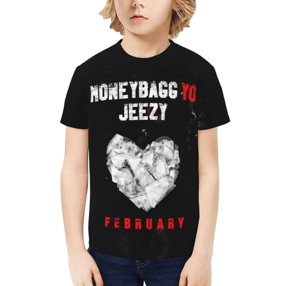 Moneybagg Yo Kids T-Shirt 3d Printed Graphic T-Shirts Boys And Girls Short Sleeve Shirts For Youth Kids X-Small