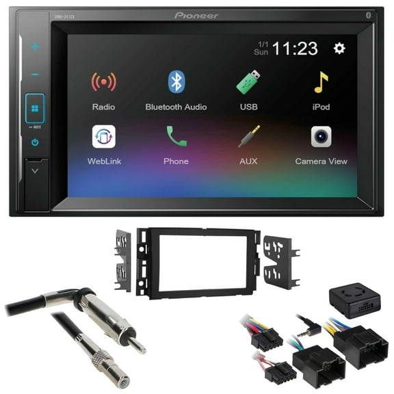 Pioneer Double DIN Bluetooth Car Stereo Upgrade for 2007-2014 Chevrolet Tahoe In-Dash Car Stereo Dash Kit Harness and Antenna Adapter