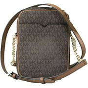Michael Kors Womens Adjustable Crossbody Strap Fabric Bag, Gold