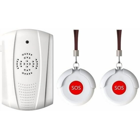 SYNLETT Caregiver Pager 2 Wireless Call Buttons for Elderly Monitoring ...