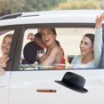 thumbnail image 4 of 2025 New Fedora and Cigar Window Decal,Driving Fake with Fedora Hat and Cigar Car Stickers,Funny Hat and Cigar Sticker for Trucks, Van, Suvs, Racing, Car Decor, 4 of 5