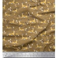 thumbnail image 1 of Soimoi Moss Georgette Fabric Triangle & Impala Deer Animal Fabric Prints by Yard 42 Inch Wide, 1 of 4