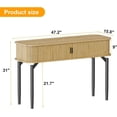 thumbnail image 2 of IdeaHouse 47" Entryway Table with Fluted Slide Doors, Console Table with Storage Space, Sofa Table Narrow Long for Living Room, Hallway, Front Hall, Kitchen Counter, 2 of 7